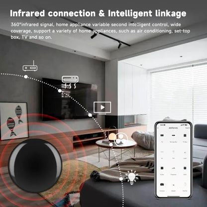 Tuya WiFi Smart IR Remote Controller – Universal Smart Home Hub for TV, AC & DVD, Works with Alexa & Google Home