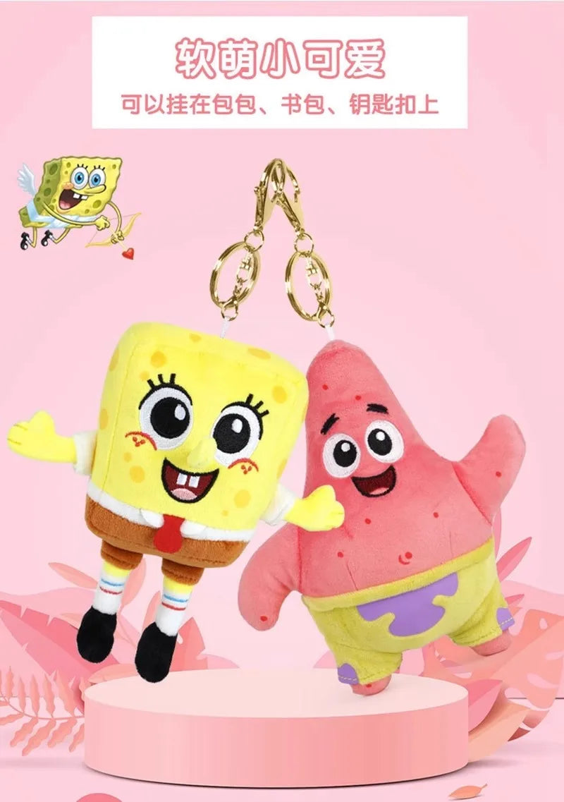 Anime Spongebob SquarePants Plush Toys – Patrick, Squidward, Mr. Krabs & Gary Stuffed Cartoon Toys, Birthday Gift for Kids