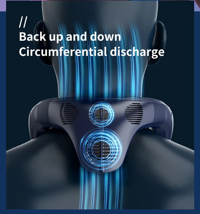 Portable Neck Fan 5200mAh – Rechargeable Wearable Semiconductor Cooling Fan, Personal Outdoor Neck Air Conditioner