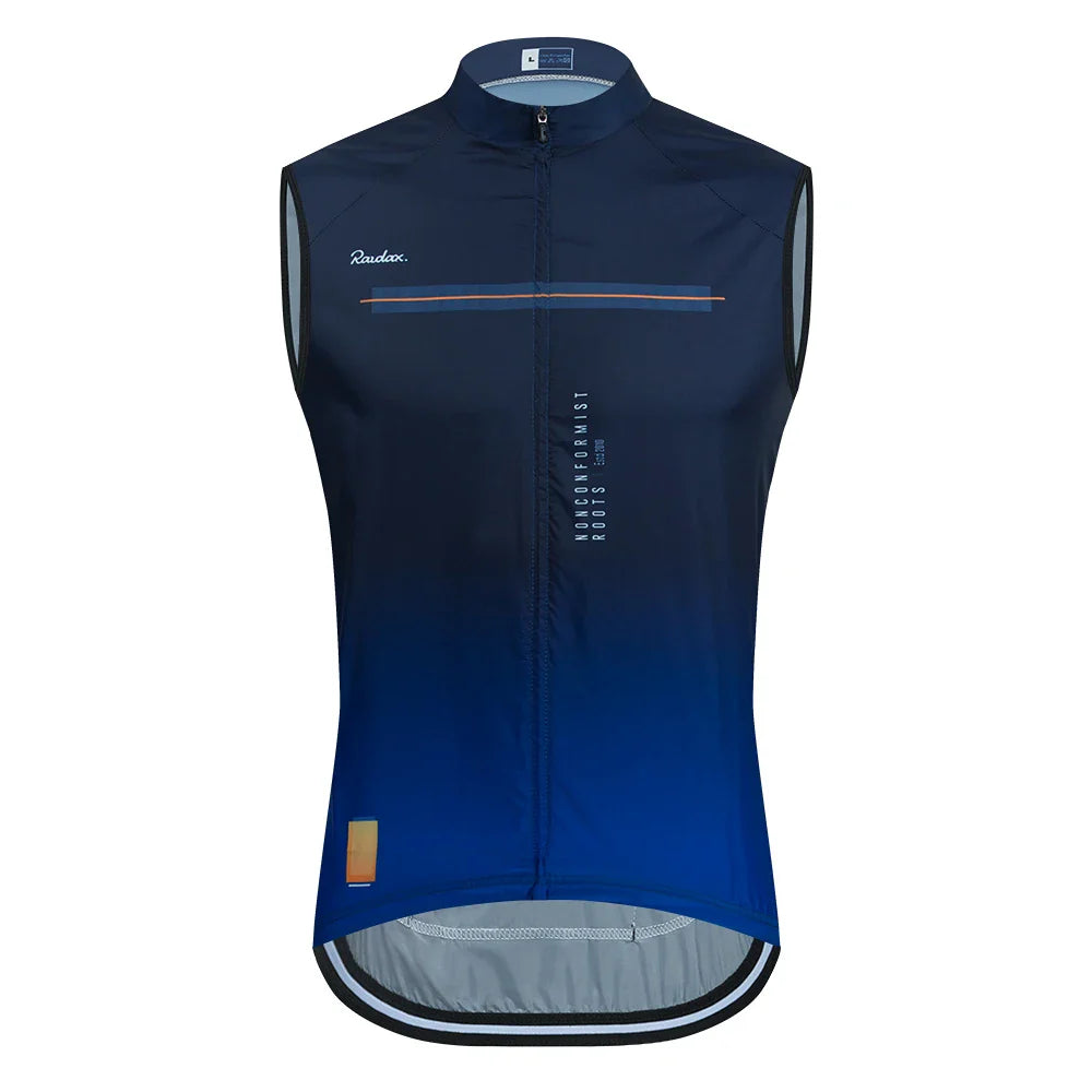 Raudax Men's Sleeveless Cycling Vest – Mesh Ciclismo Undershirt, Windproof Gilet for Cycling & Motorcycle
