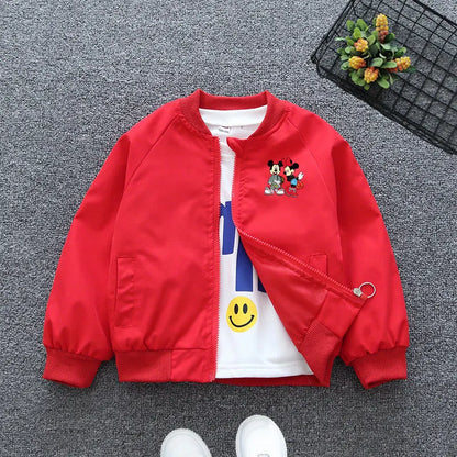 Spring Baby Boys & Girls Coats – Mickey Mouse Cartoon Hoodie Jacket, Kids Sweatshirt Windbreaker Outerwear for 1-6 Years