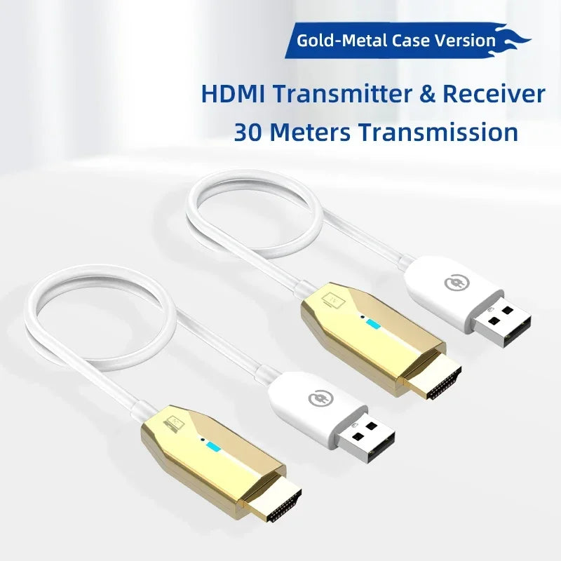 5.8G 1080P Wireless HDMI Video & Audio Transmitter Receiver – 30M Extender Display Adapter for TV Box, Monitor, Projector & PC