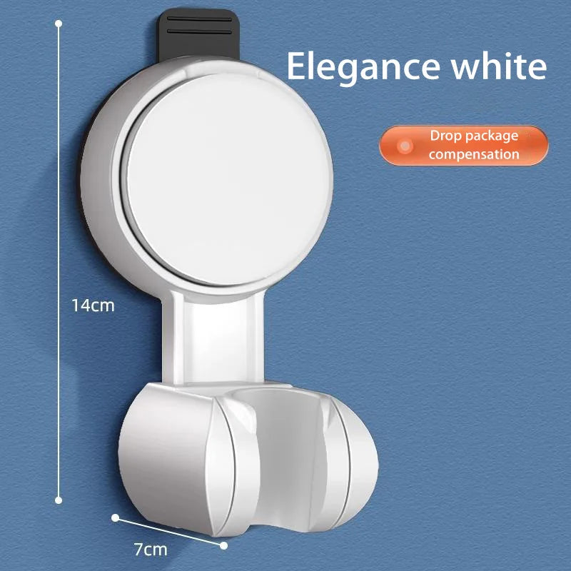 360° Adjustable Shower Head Support – Suction Cup Holder with Plating for Bathroom Wall Mount and Shower Rail
