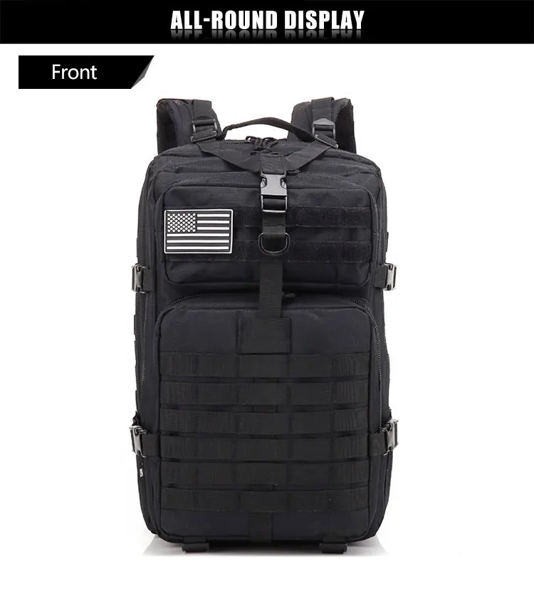50L Tactical Backpack – Large Capacity Men’s Waterproof Rucksack for Hiking, Camping, Hunting & Outdoor Adventures