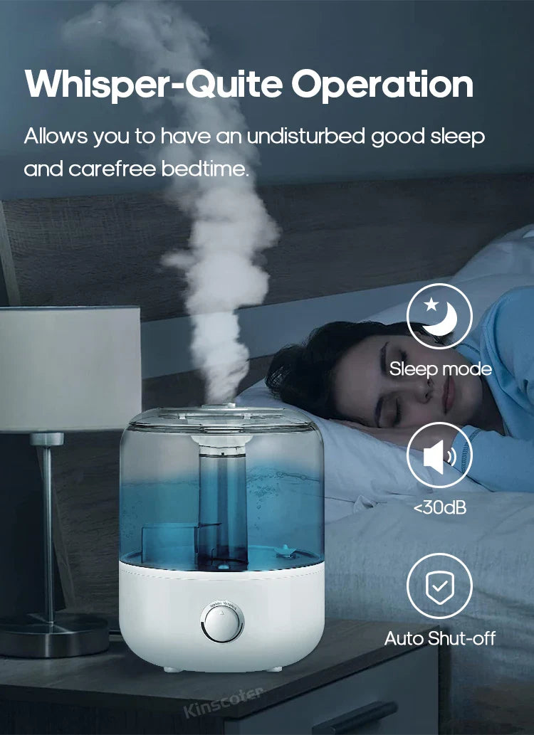 KINSCOTER 3L Air Humidifier – Large Capacity Aroma Diffuser with Remote Control & Timer for Home and Plants