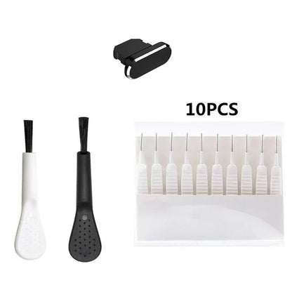 Phone Charging Port Dust Plug & Cleaner Kit - USB Port Cleaning Brush for iPhone 14/13 Pro Max & Electronics
