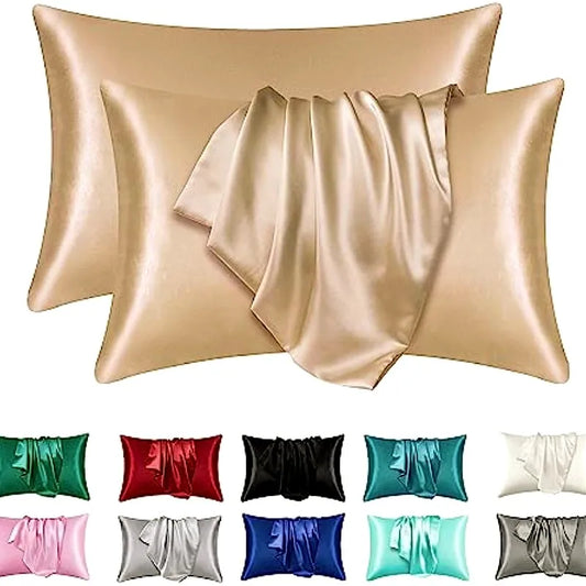 Boost Beauty Sleep Silky Satin Pillowcases - Cooling, Hair & Skin-Friendly, Easy-Care Sleep Essentials