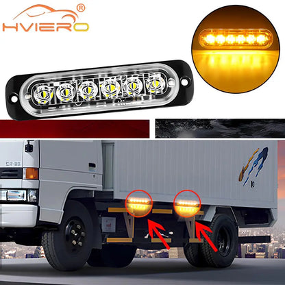 24LED Wireless Car Strobe Emergency Signal Flash Light - 12-24V for Trailers and Trucks, Auto Diode Modification Accessories