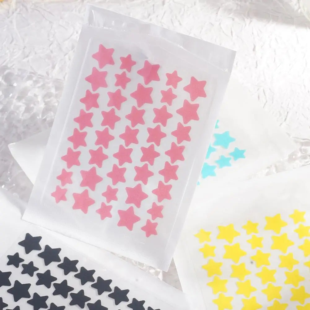 Colorful Star-Shaped PE Pimple Patches – Invisible Acne Spot Stickers for Skin Care and Makeup Concealer