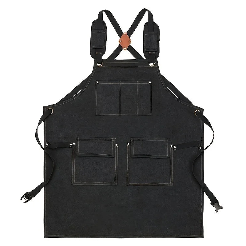 Thick Cotton Canvas Waterproof Apron - Durable Kitchen, Catering, Gardening & Commercial Waist Apron