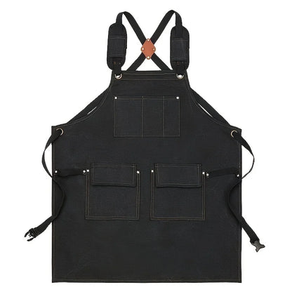 Thick Cotton Canvas Waterproof Apron - Durable Kitchen, Catering, Gardening & Commercial Waist Apron