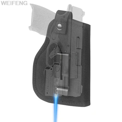 Tactical Concealed Carry Gun Holster – Universal Pistol Holster for Glock 17/19, Beretta M9, SIG with Laser Light Cover