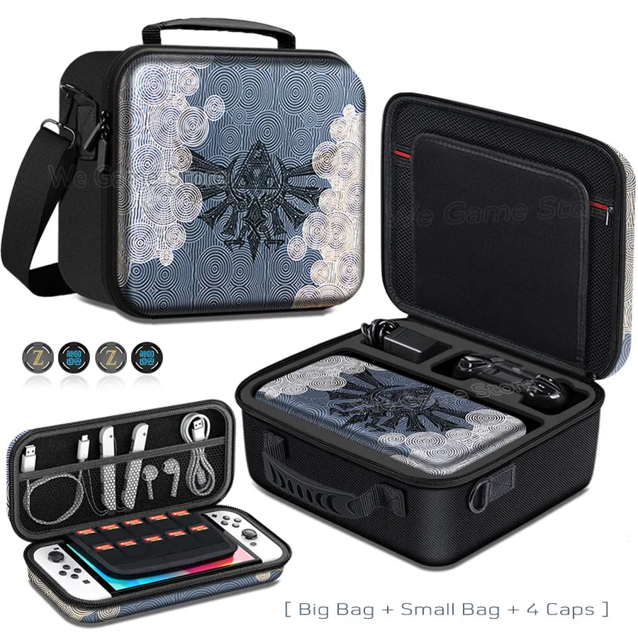 High-Quality Travel Carrying Case for Nintendo Switch OLED Console: Portable Storage Messenger Bag with Hard Shell - Perfect for Gaming Accessories On-the-Go!