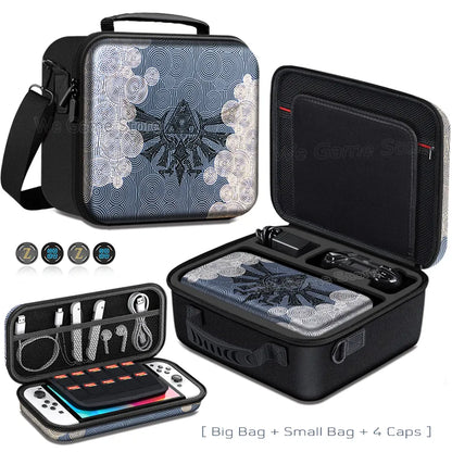 High-Quality Travel Carrying Case for Nintendo Switch OLED Console: Portable Storage Messenger Bag with Hard Shell - Perfect for Gaming Accessories On-the-Go!