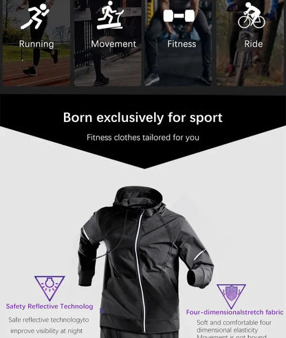 All-Season Men’s Sportswear 5-Piece Set — Tracksuit for Running, Cycling, Fitness & Hiking