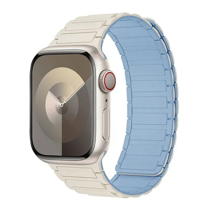 Magnetic Silicone Sports Band for Apple Watch — Fits Ultra 2 (49mm) & Series 9/8/7/6/5/4/SE/3 (38–45mm)