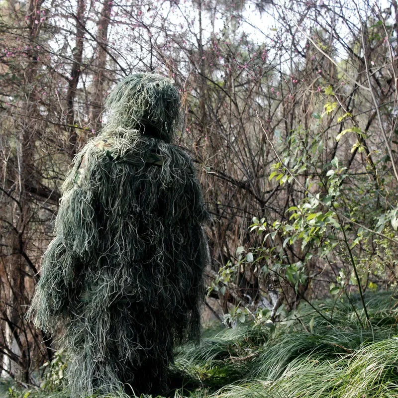 3D Camouflage Ghillie Hunting Suit | 5-Piece Withered Grass Camouflage Set