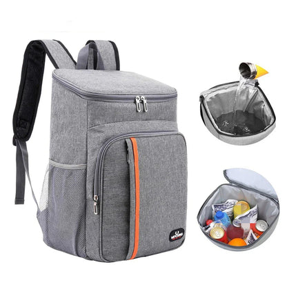 18L Portable Thermal Lunch Bag – Durable Waterproof Insulated Cooler for Food, Camping, and Outdoor Ice Storage Backpack