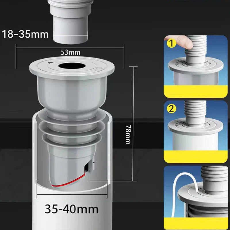 Silicone Bathroom & Kitchen Sink Seal Ring – Anti-Odor, Leak-Proof Floor Drain & Washing Machine Pipe Connector