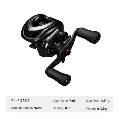 PURELURE ZANA Baitcasting Reel - Ultra-Light Aluminum Alloy Fishing Reel for Freshwater & Saltwater