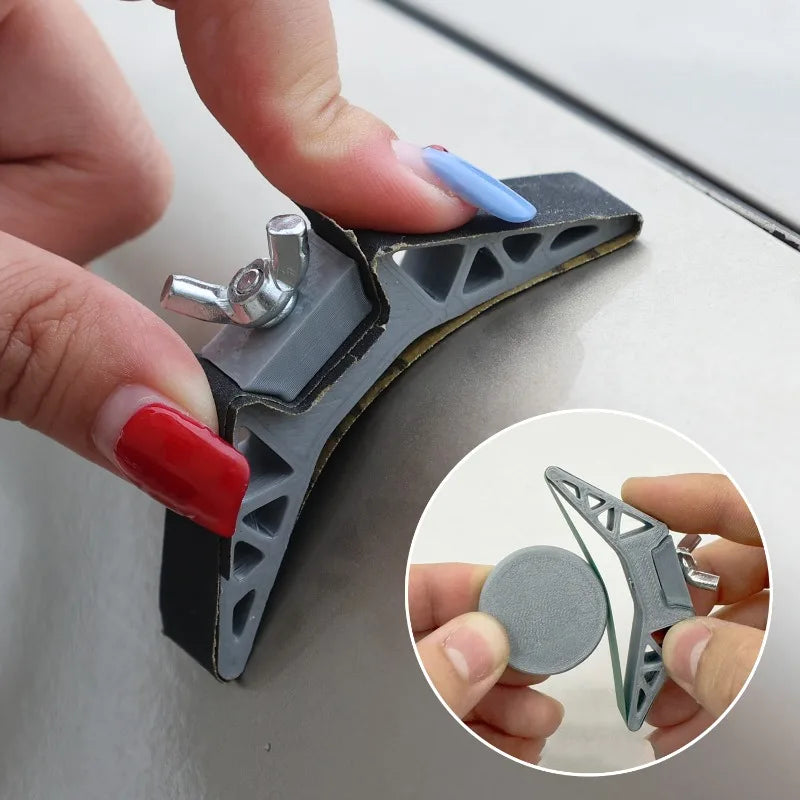 Adjustable Handheld Curved Grinding & Polishing Sander — Flat & Curved Surface, Tension Sandpaper (1/5 pcs)
