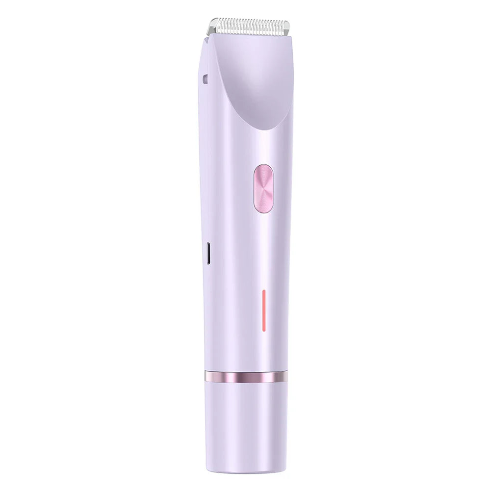 Women’s 2-in-1 Electric Razor – Dual-Head Painless Wet & Dry Bikini Trimmer with Detachable Head Shaver