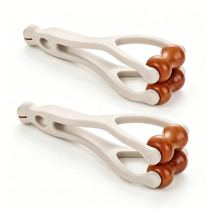 Solid Wood Finger Massage Roller Set (1/3Pcs) – 360° Acupressure Hand & Finger Massager Clip for Meridian Relief, Stress Reduction & Hand Therapy