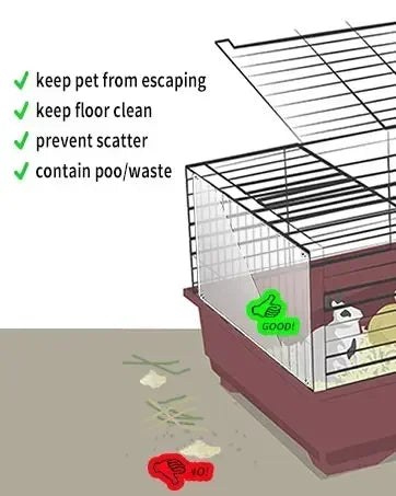 4/10PCS Waterproof Cage Liners – Anti-Slip Absorbent Bedding Mats for Rabbits, Guinea Pigs & Small Pets