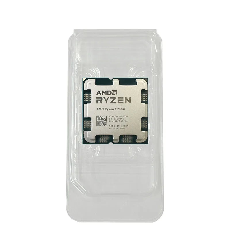 AMD Ryzen 5 7500F Processor — 3.7GHz, 5nm, L3 32MB, Socket AM5, CPU Tray (No Cooler)