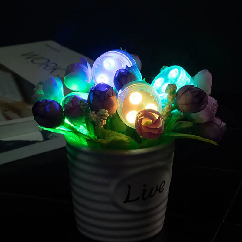 3 LED Underwater Light - 16 Colors RGB IP68 Waterproof Swimming Pool Accessories, Outdoor Submersible Lights for Pond Vase