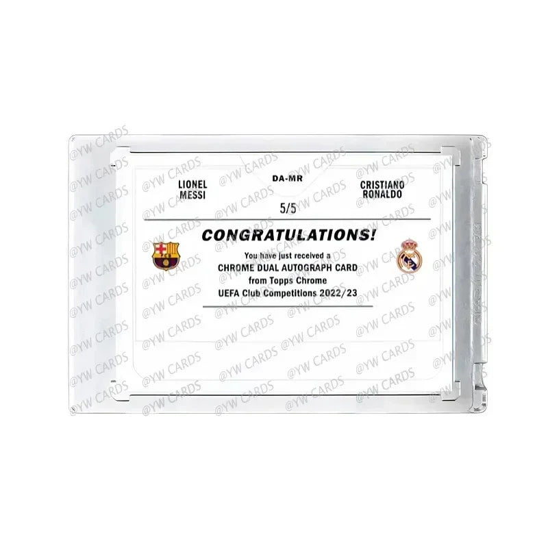 Panini DIY Star Football Card – Messi & Ronaldo Collectible, Homemade Gift for Christmas & Birthday