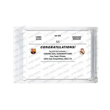 Panini DIY Star Football Card – Messi & Ronaldo Collectible, Homemade Gift for Christmas & Birthday