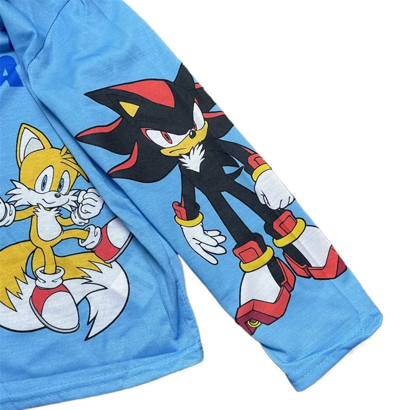 Sonic the Hedgehog Spring Kids Pajama Set – Boys’ Long Sleeve Sleepwear with Pants