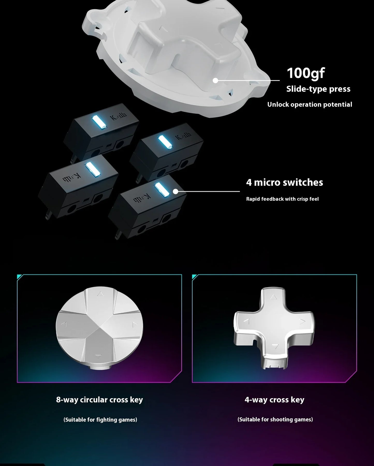 Bigbigwon Rainbow3 Wireless Game Controller Charging Base – RGB Magnetic Dock for PC Gaming