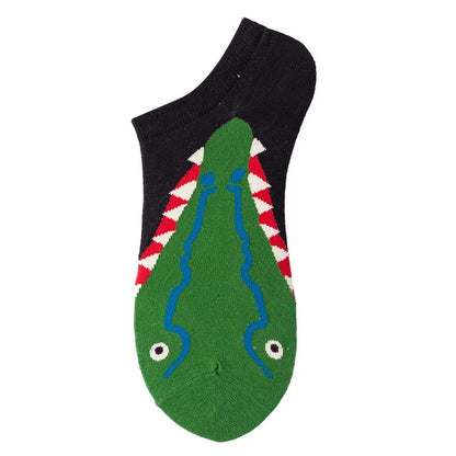 40-Style Colorful Cotton Ankle Socks – Fashion Novelty Short Socks for Men & Women, Funny Animal, Food & Avocado Casual Designs