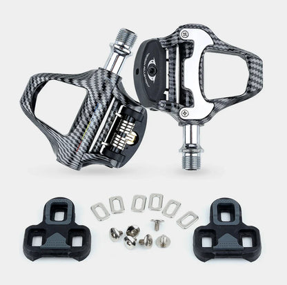 RACEWORK Carbon Fiber Road Bike Pedals Ultra-Light SPD Keo Self-Locking Professional Cycling Pedals