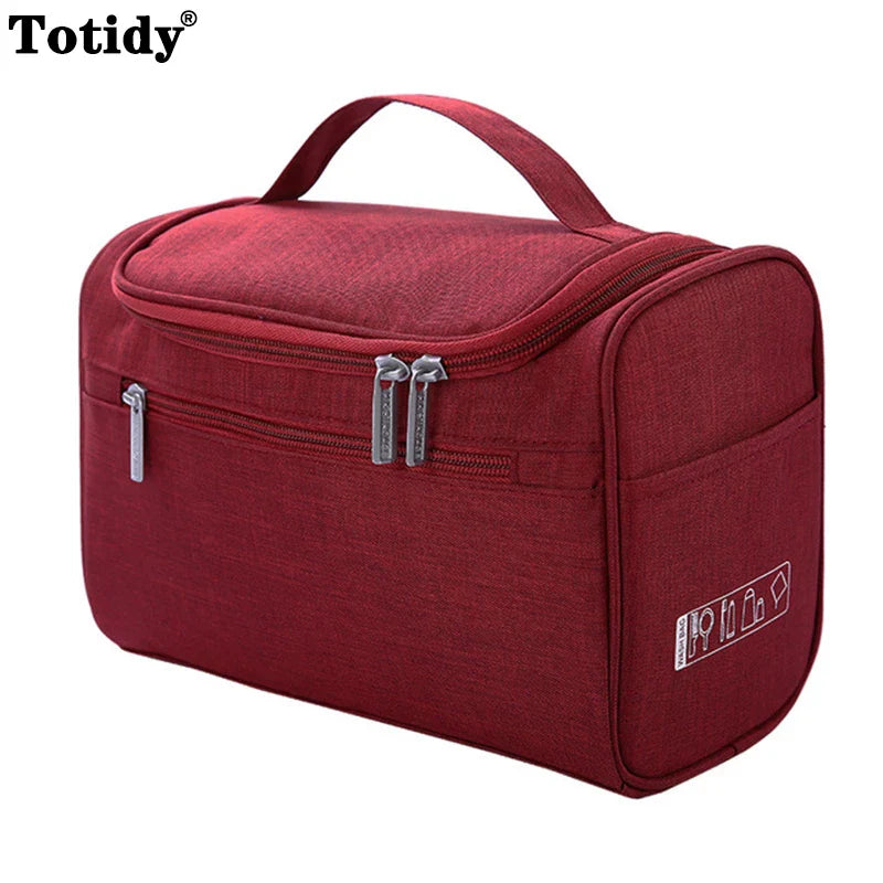 Portable Hanging Cosmetic Bag - Travel Toiletry Organizer for Men and Women | Makeup Vanity Storage Case
