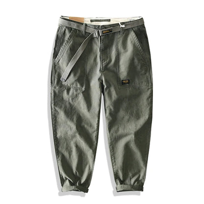 Men's Retro Workwear Cargo Pants - Straight-Leg Baggy Casual Trousers