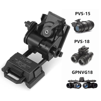BOOIU Metal L4G24 NVG Helmet Mount Bracket - Holder for PVS15/PVS18 Goggles, Night Vision Stent, Tactical OPS Helmet Parts