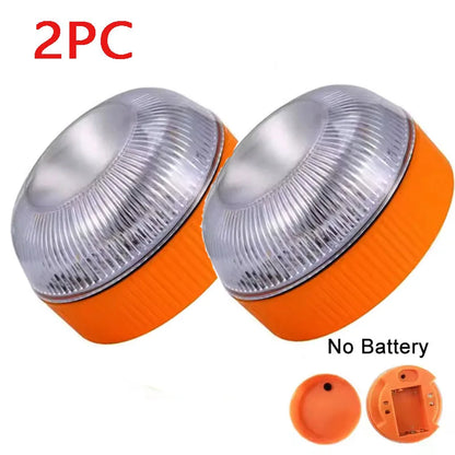 1/2PC LED Car Emergency V16 Light – Portable Magnetic Induction Strobe for Road Accidents & Warning