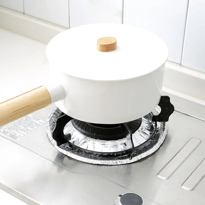 10/20pcs Disposable Aluminium Stove Protector Covers - Gas Burner Liners, Stovetop Cleaning Pads for Easy Kitchen Maintenance