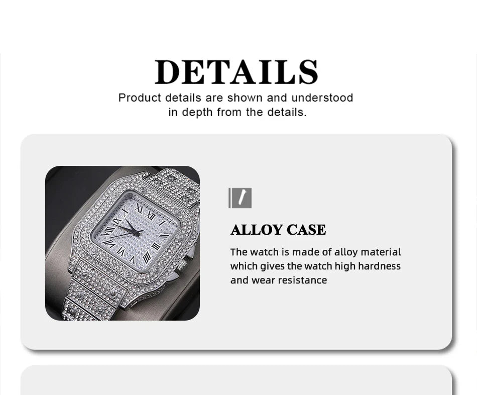 Luxury Silver Stainless Steel Quartz Watch for Men – Dainty Business Casual Wristwatch