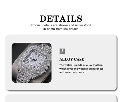 Luxury Silver Stainless Steel Quartz Watch for Men – Dainty Business Casual Wristwatch