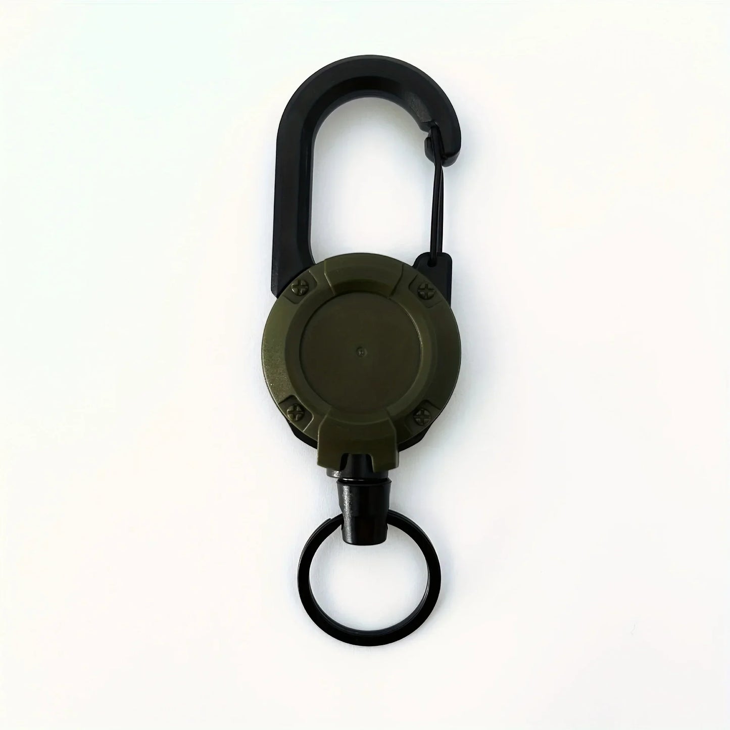 1/2/4PCS Retractable Keychain Badge Reel – Heavy Duty Extendable Holder with Carabiner for Men’s Outdoor Bags