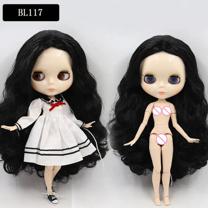 ICY DBS Blyth Doll – 1/6 BJD Customized Nude Joint Body, White Skin Glossy & Matte Face, 30cm Girl Toy Gift