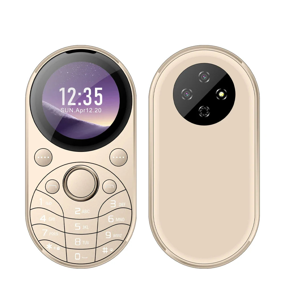 SERVO i15 Mini Oval Phone — Dual SIM GSM Mobile with 1.39" Screen, Speed Dial, Magic Voice, Blacklist, Vibration, FM Radio & Type-C