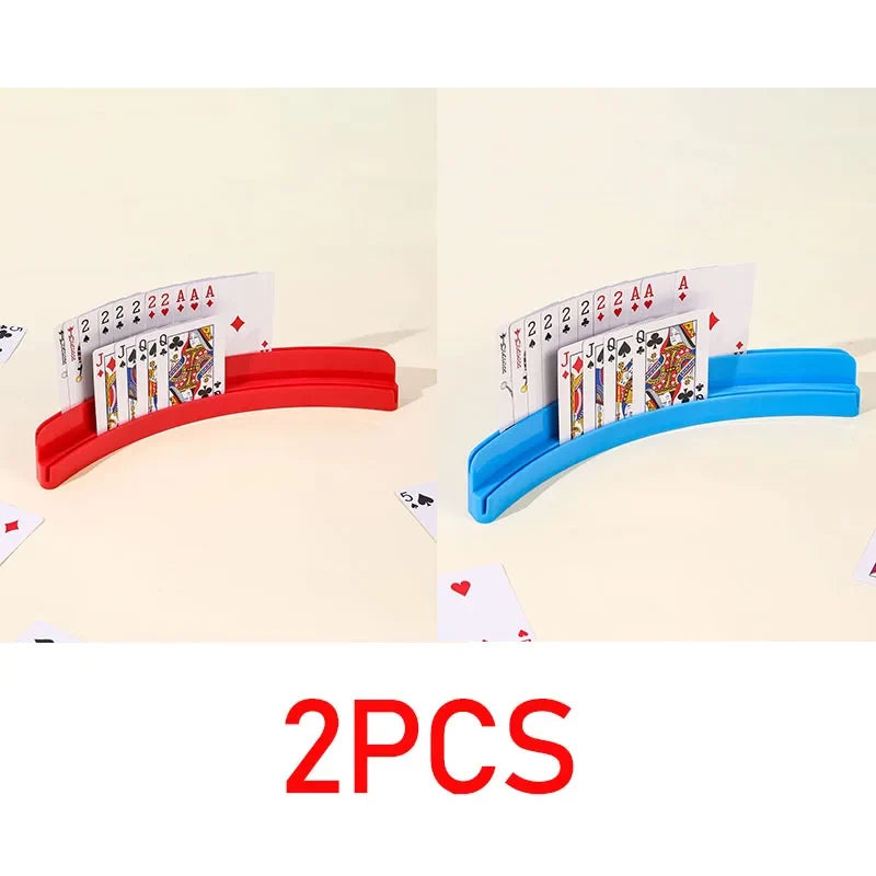 Plastic Poker Card Stand Holder - Creative Playing Card Support Clip Base for Easy Hands-Free Board Games