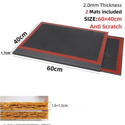 Puff Pastry Baking Tray – Rectangular Perforated Mille Feuille Pan for Oven & Bread