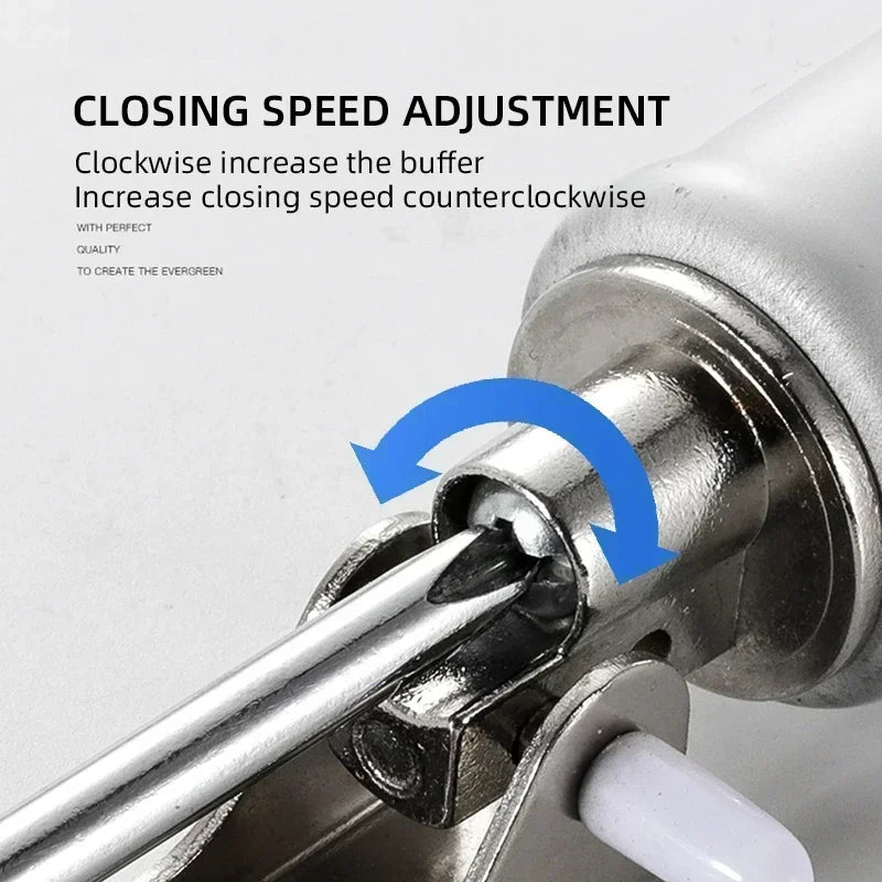 Sliding Door Stopper - Automatic Spring Door Closer, Stop Buffer Speed, 90 Degree Positioning, Folding Hardware for Home
