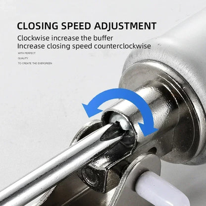 Sliding Door Stopper - Automatic Spring Door Closer, Stop Buffer Speed, 90 Degree Positioning, Folding Hardware for Home